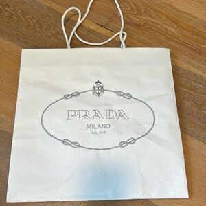 Prada paper shopping bag